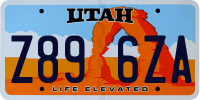 UT license plate Z896ZA