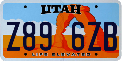 UT license plate Z896ZB