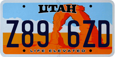 UT license plate Z896ZD
