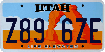 UT license plate Z896ZE