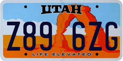 UT license plate Z896ZG