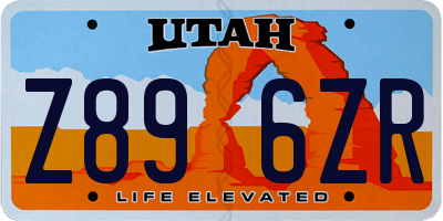 UT license plate Z896ZR