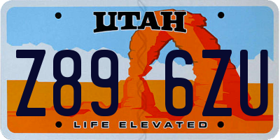 UT license plate Z896ZU