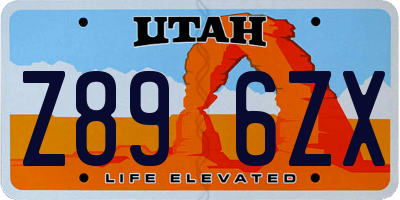 UT license plate Z896ZX