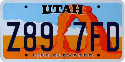 UT license plate Z897FD