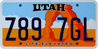 UT license plate Z897GL