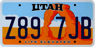 UT license plate Z897JB