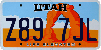 UT license plate Z897JL