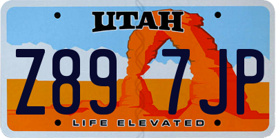 UT license plate Z897JP