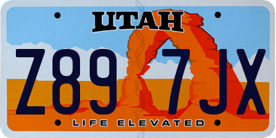 UT license plate Z897JX