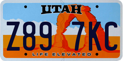 UT license plate Z897KC