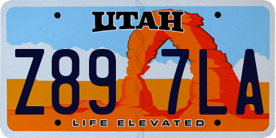 UT license plate Z897LA