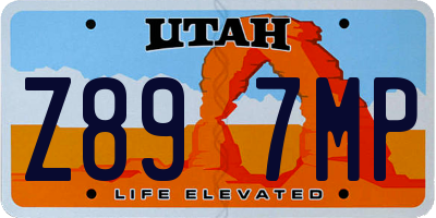 UT license plate Z897MP