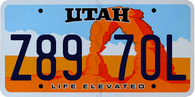 UT license plate Z897OL