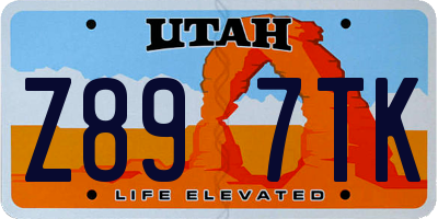 UT license plate Z897TK