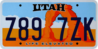 UT license plate Z897ZK