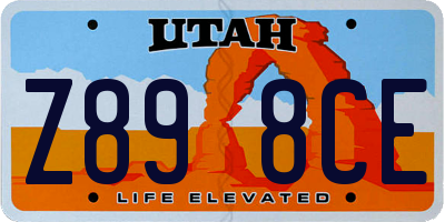UT license plate Z898CE