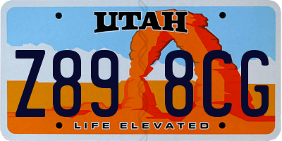 UT license plate Z898CG