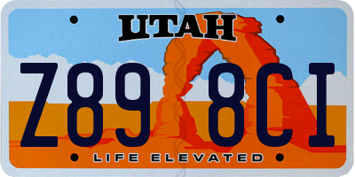 UT license plate Z898CI