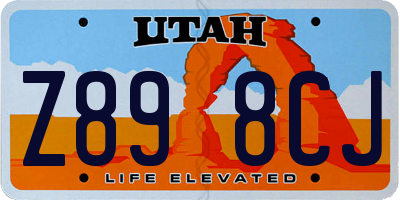 UT license plate Z898CJ