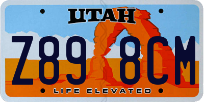UT license plate Z898CM