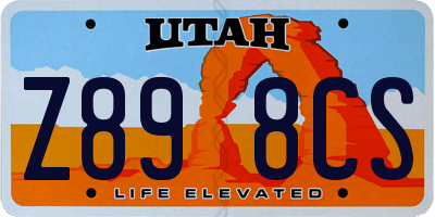 UT license plate Z898CS