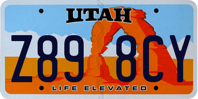 UT license plate Z898CY