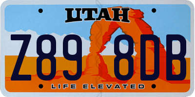 UT license plate Z898DB