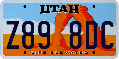 UT license plate Z898DC