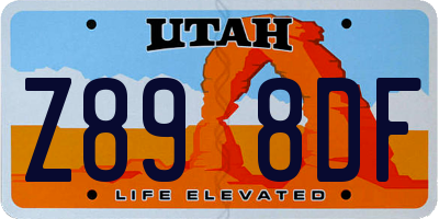 UT license plate Z898DF