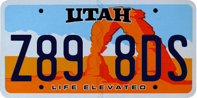 UT license plate Z898DS