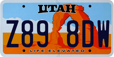 UT license plate Z898DW