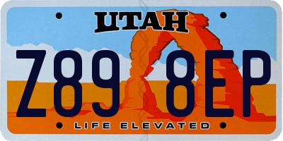 UT license plate Z898EP