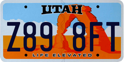 UT license plate Z898FT
