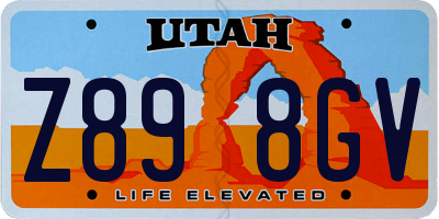 UT license plate Z898GV