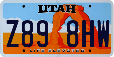 UT license plate Z898HW