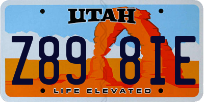 UT license plate Z898IE