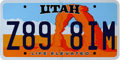 UT license plate Z898IM