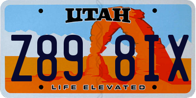 UT license plate Z898IX