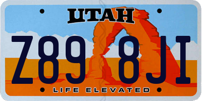 UT license plate Z898JI