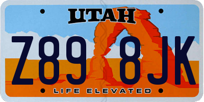 UT license plate Z898JK