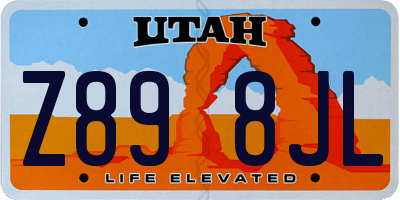 UT license plate Z898JL