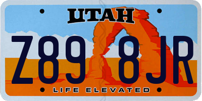 UT license plate Z898JR