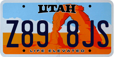 UT license plate Z898JS