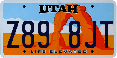 UT license plate Z898JT