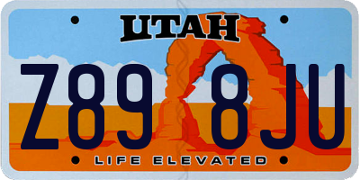 UT license plate Z898JU