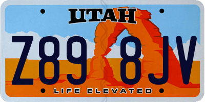 UT license plate Z898JV