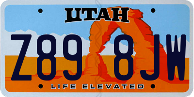 UT license plate Z898JW