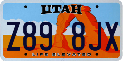 UT license plate Z898JX