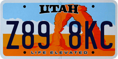UT license plate Z898KC